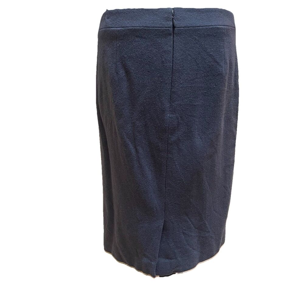 J Crew The Pencil Skirt 8 Charcoal Gray Lined Wool Blend Work Office Minimalist - Picture 2 of 9